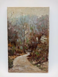 " PASSEGGIATA IN MADDALENA " G ADORNI 1994 (25x40 ) DIPINTO OLIO SU TELA - Bild 1 von 3