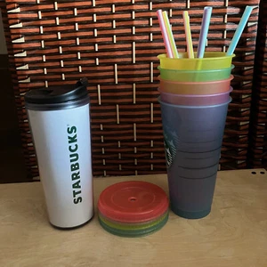 STARBUCKS LOT OF CUPS WITH LID & TRAVEL CUP, MUG, TUMBLER - Picture 1 of 4