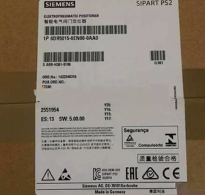 6DR5015-0EN00-0AA0 NEW SIEMENS SIPART PS2 Valve Positioner 6DR5015-0EN00-0AA0 - Picture 1 of 1