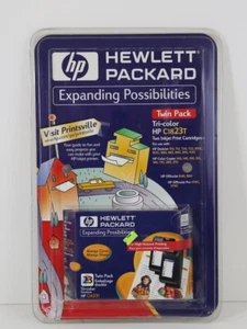 Paquete doble de cartuchos de impresión de inyección de tinta tricolor Hewlett Packard nuevos en caja sellada - Imagen 1 de 7