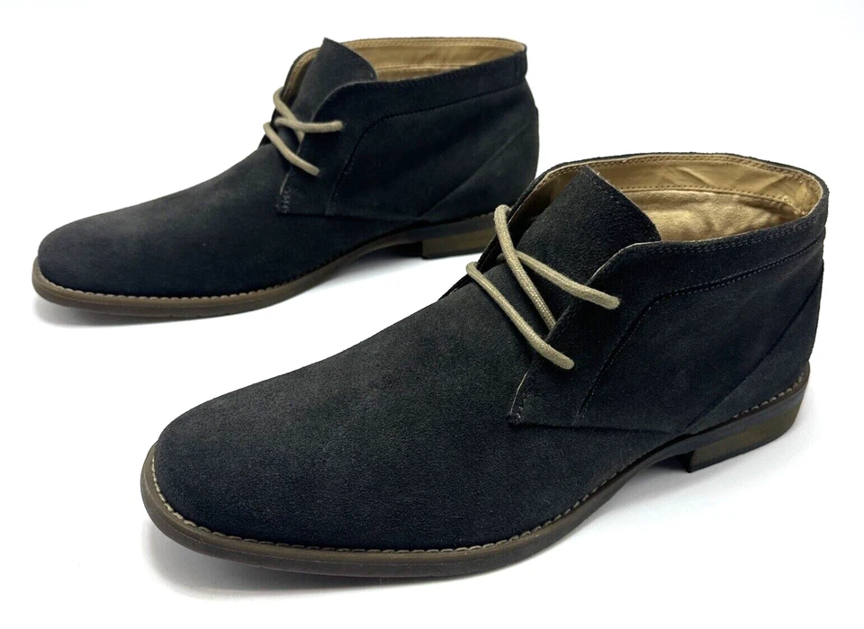 Calvin Klein Wilson Hombres Talla 9.5 M Gris Gamuza Chukka Botines Foto 1 de 4