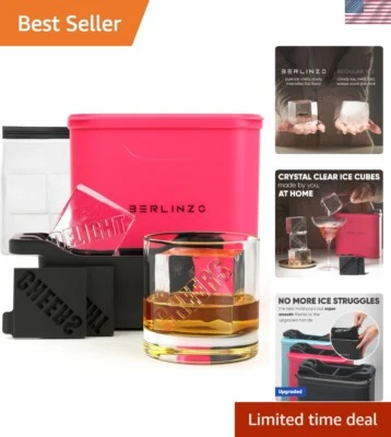 Máquina de cubitos de hielo transparente premium [2024 mejorada] - Grande 2,1 pulgadas cristalina I... Foto 1 de 4