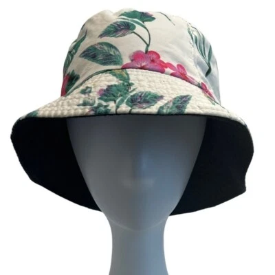 Sombrero cubo reversible floral con estampado tropical Foto 1 de 4