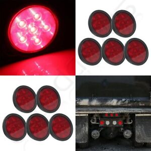 10X 4" 40 LED Red Shell Red Light Waterproof Universal Tail Turn Signal Lights