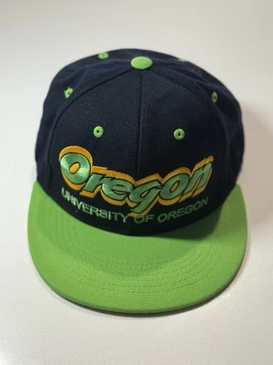 De Colección Oregon Ducks Snapback Sombrero NCAA Top Of The World Verde Neón $ Negro Ala Plana Foto 1 de 4
