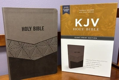 KJV Bible Giant Comfort Print Red Letter Edition Brown Leathersoft BRAND NEW! - Image 1 of 4