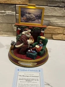 THOMAS KINKADE LIGHT UP THE HOLIDAYS SANTA THE BLESSINGS OF CHRISTMAS BRADFORD - Picture 1 of 12