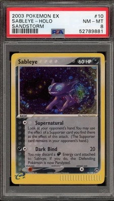 Pokemon Sableye EX Sandstorm Holo Rare #10 PSA 8 - Image 1 of 2