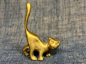 Gatito gatito gatito de latón miniatura vintage 3" X 2" - Imagen 1 de 4