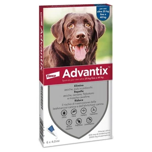 Advantix antiparassitario per Cane 25-40 Kg 6 PIPETTE da 4 ml - Foto 1 di 6