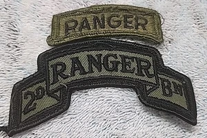 US Army 2nd Ranger Battalion Scroll/Tab BDU Regiment Patch - Picture 1 of 6