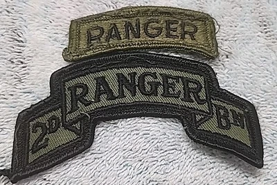 US Army 2nd Ranger Battalion Scroll/Tab BDU Regiment Patch - Image 1 of 4