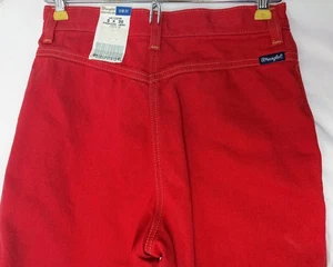 New Vintage Red Wrangler Jeans Women's 5 x 36 Riding Rodeo Bareback 26" X 34.5" - Picture 1 of 15