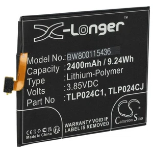 Battery for Alcatel A3 LTE 5046 A3 LTE A3 Dual Sim A3 LTE Dual Sim 2400mAh - Picture 1 of 9