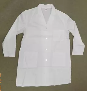 Lab Jacket Coat Unisex White 50 Premier 9666 Medical Uniform Button Pocket New - Picture 1 of 8