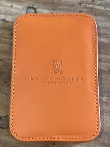LA MAMOUNIA Luxus Hotel MARRAKESCH schmale LEDER CC/ID GELDBÖRSE orange beschriftet - Bild 1 von 5