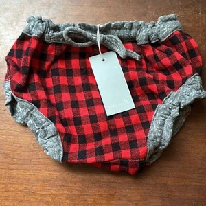 Miki Miette Plaid Noel Bloomer 3m Nuovo con etichette Unisex - Foto 1 di 1