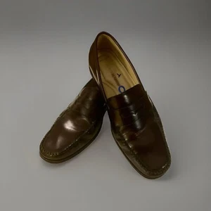 Johnston & Murphy Men's Size 12 Oxblood Penny Loafers Sheepskin Brazilian Made - Picture 1 of 7