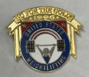 Team USA Olympic Pin Weightlifting 1996 Lapel Pin Vintage - Picture 1 of 2