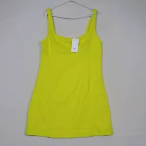 Cue Womens Sun Dress 14 or Large Yellow Sleeveless Mini Summer Back Zip $235RRP - Picture 1 of 10