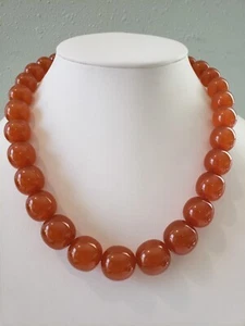 Vintage Baltic Amber Large Bead Necklace Gold Filled Box Clasp 55.64 Grams - Picture 1 of 15