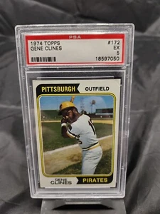 #172 Gene Clines - 1974 Topps PSA 5 EX - Picture 1 of 2