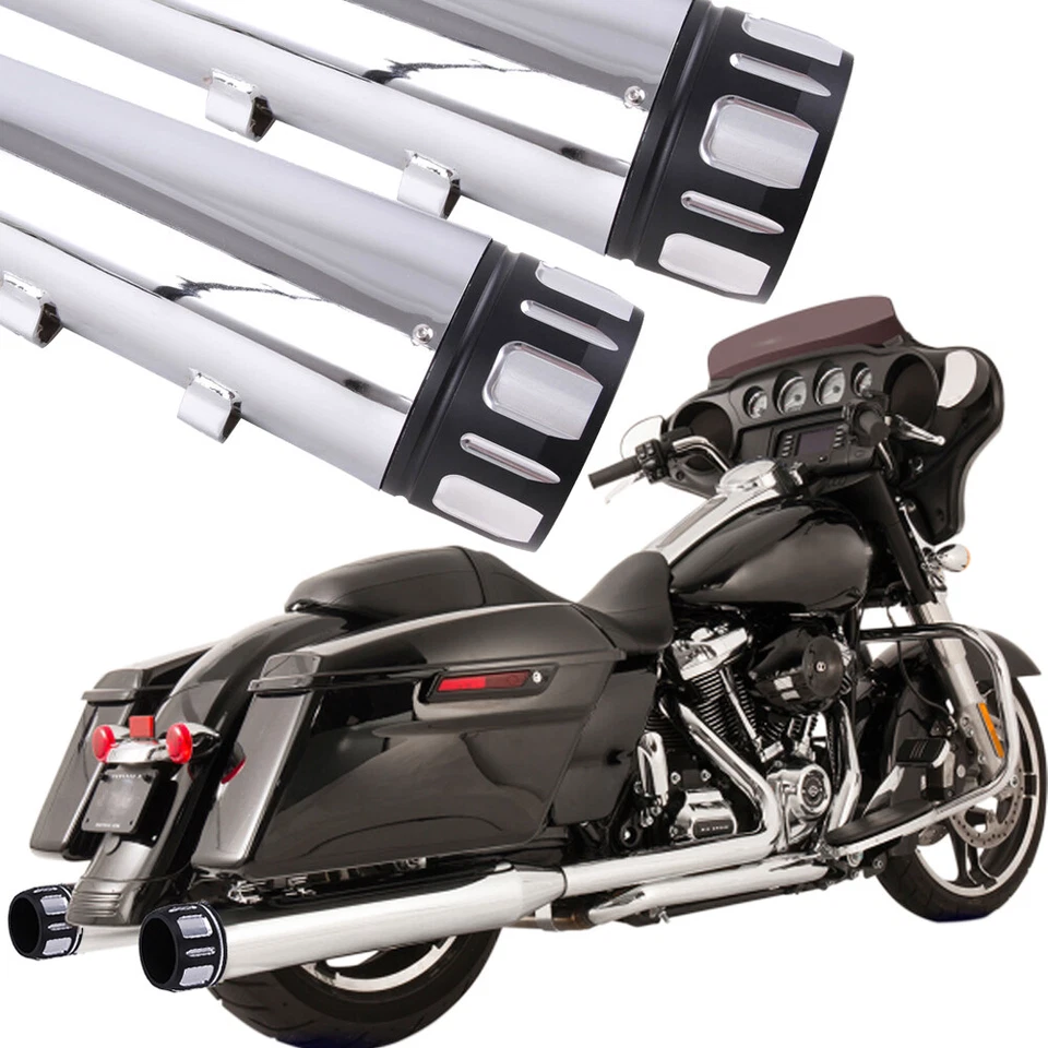 4" DNA Megaphone Slip Ons Mufflers Exhaust For Harley Touring 95-16 Street Glide Foto 1 de 4