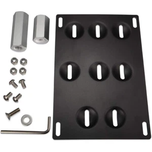 Universal Front Bumper Tow Hook License Plate Mount Bracket Bolt Relocator Hole - Picture 1 of 5