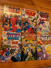 Infinity War 1 2 3 4 5 6 🔥🗝️ High Grade Set Newsstand #1 Key Marvel Comic Lot