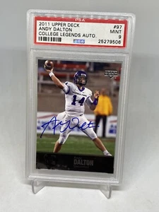 2011 Upper Deck College Legends Andy Dalton RC #97 PSA 9 Auto Autograph - Bild 1 von 3