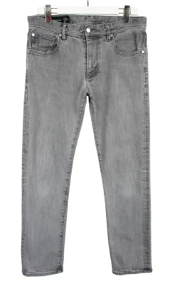 ARMANI EXCHANGE Relaxed Straight Jeans Mens W32 Zip Fly Faded Denim Grey - Image 1 of 4