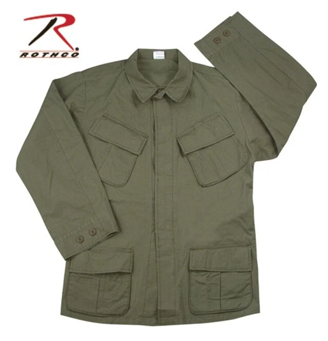 Camisa Rothco Vintage Vietnam Fatiga Rip-Stop - Olive Drab Foto 1 de 1
