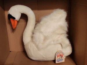 HANSA White Swan 10" Stuffed Animal Plush Bird Portraits of Nature New w/tags - Picture 1 of 7