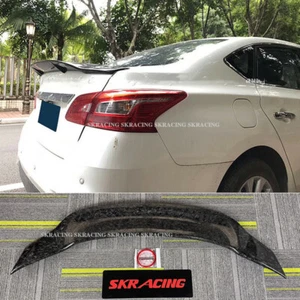 PARA NISSAN SENTRA 2013-2019 FORJADO FIBRA DE CARBONO PICO DE PATO ALERÓN TRASERO ALERÓN - Imagen 1 de 12