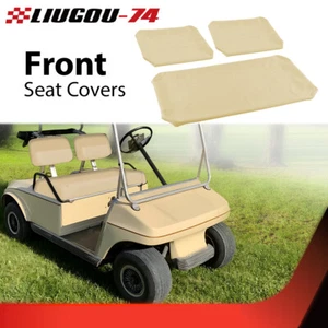 Fit For 1982-00 PRE-2000 DS Golf Cart Club Car Front Seat Covers PU Leather 3Pcs - Picture 1 of 12