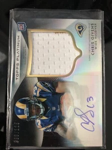2012 Topps Platinum Chris Givens #127 RPA Rookie Patch Auto 099/125 RC - Foto 1 di 2