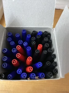 Luxor EcoWrite Ball Point Pens. 44 Pens Black Blue Red. - Picture 1 of 2