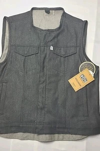 First Manufacture Mens FIM651DM | Murdock Denim Vest Concealed Pocket. - Picture 1 of 9