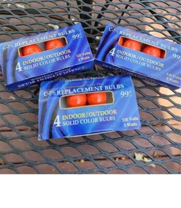 ~Christmas C 7 1/2  Replacement Bulbs~ Lot of 10 -  Most Lights in Orig. Pkg. - Picture 1 of 3