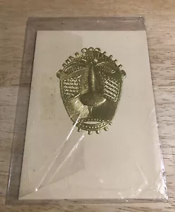 Vintage GOLDMASKE Ghana geprägte Note Card - United Nations UNICEF - versiegelt - Bild 1 von 4