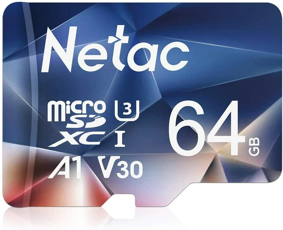 Netac 64 GB Scheda Micro SD Scheda Di Memoria A1 U3 C10 V30 4K 667X UHS-I