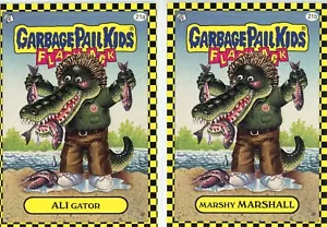 Pegatinas Base Pail Kids Flashback 1 ALI GATOR & MARSHY MARSHALL 21A/B - Imagen 1 de 1
