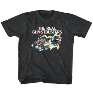 The Real Ghostbusters Toddler T-Shirt Car Poster Black Heather Tee - Picture 1 of 2