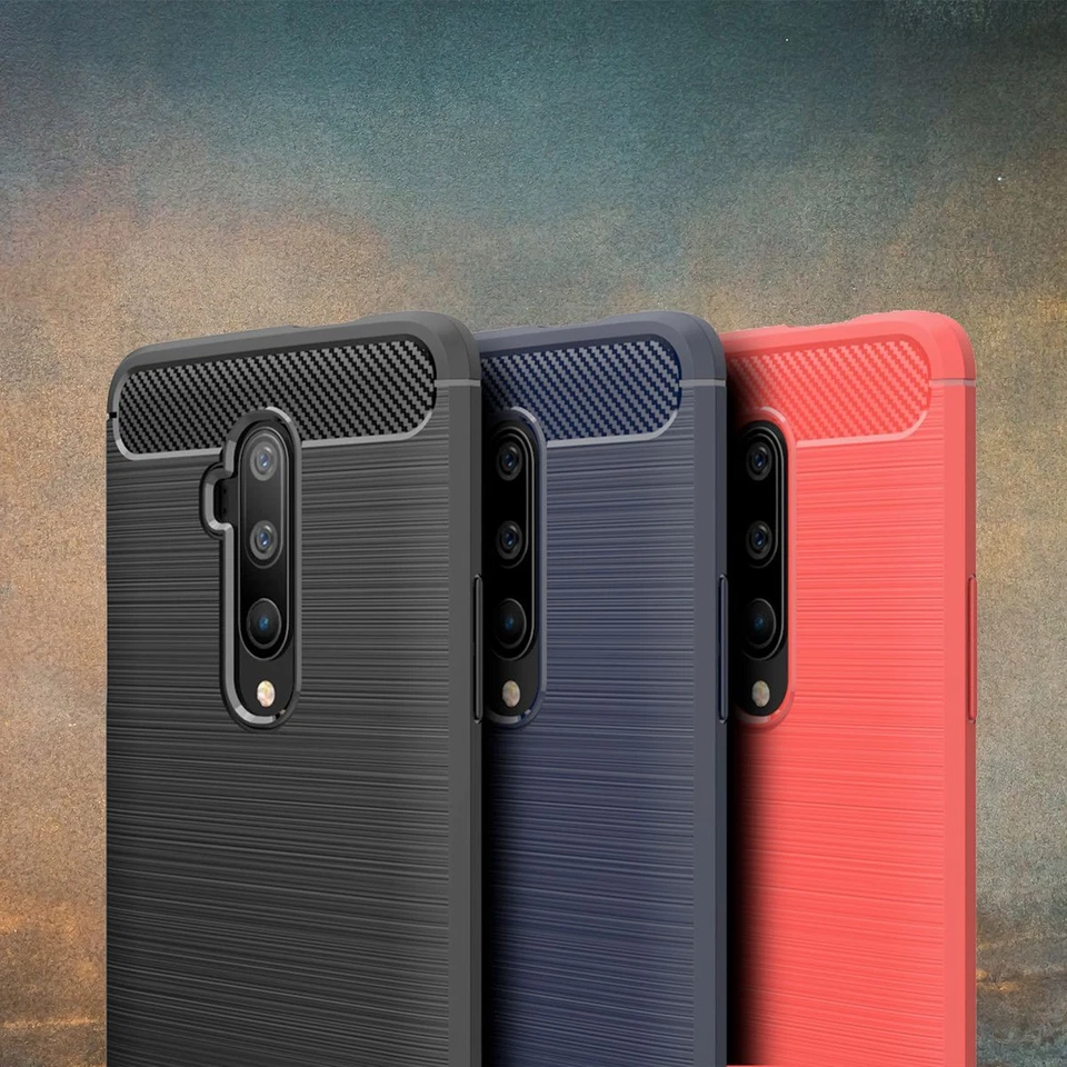 Custodia Per Smartphone OnePlus 5 5T 6 7 Nord 2T Case Cover Etui Bumper Carbonio - Immagine 1 di 1