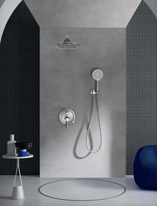 SSWW Shower System Brushed Nickel, 10" Rain Mixer Shower Combo Set, Rainfall - Picture 1 of 1