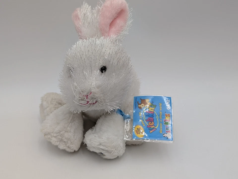 Peluche de conejo Webkinz Lil Kinz blanco HS078 código sellado juguete de peluche Foto 1 de 4