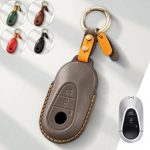 Genuine Leather Car Key Case Cover For Benz C E S W223 W206 C300 S450 S500 C260 - Picture 1 of 20