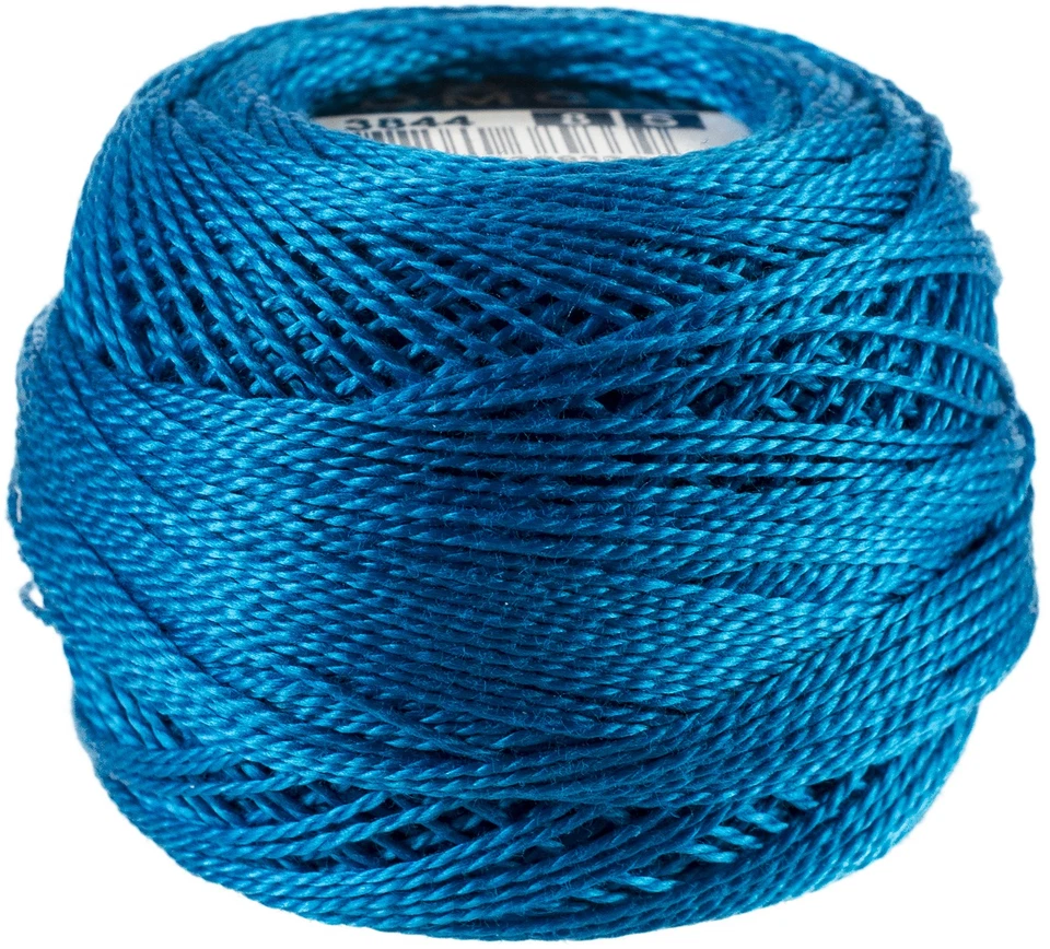 DMC Pearl Cotton Ball Size 8 87yd-Dark Bright Turquoise - 10 Pack - Image 1 of 1