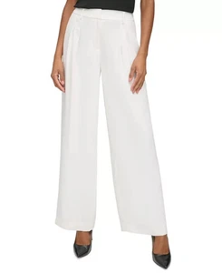 Karl Lagerfeld Womens Wide Leg Trousers Casual Trouser Pants, white, 14 - Picture 1 of 1
