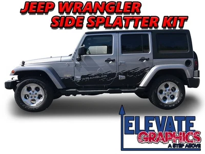 For Jeep Wrangler Stickers Side Splatter Vinyl Stripes Decals Graphics 2007-2026 - Imagem 1 de 4